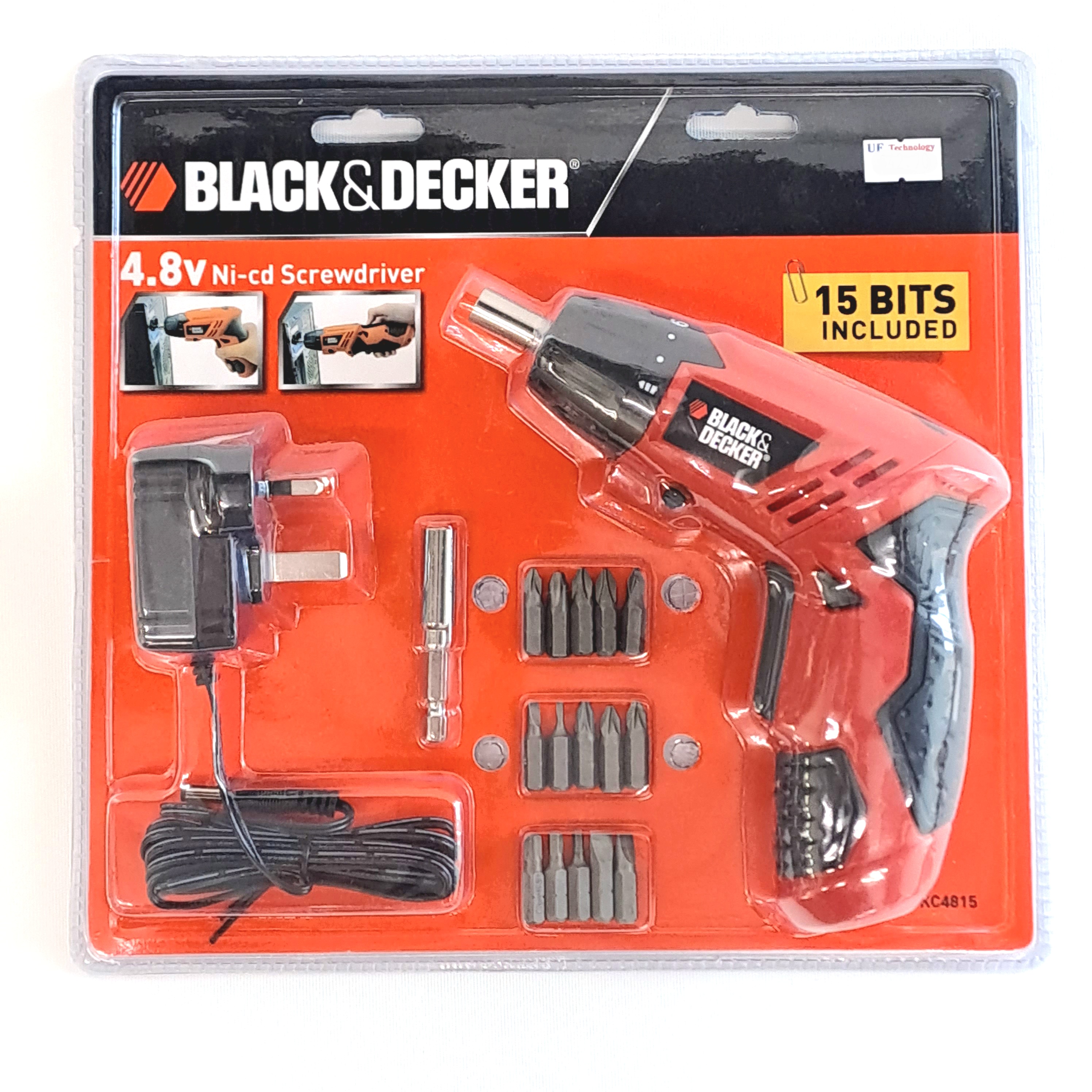 Black & Decker 4.8V NI-CD 600mAh Cordless Screw Driver (with safety mark power adapter) (75379)