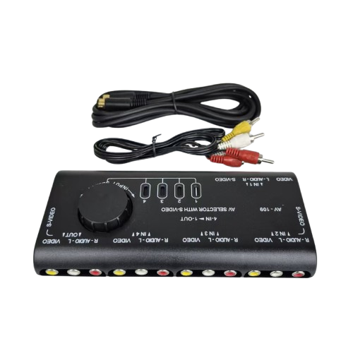 EDWORKS Audio/Video 4 In 1 Out Selector