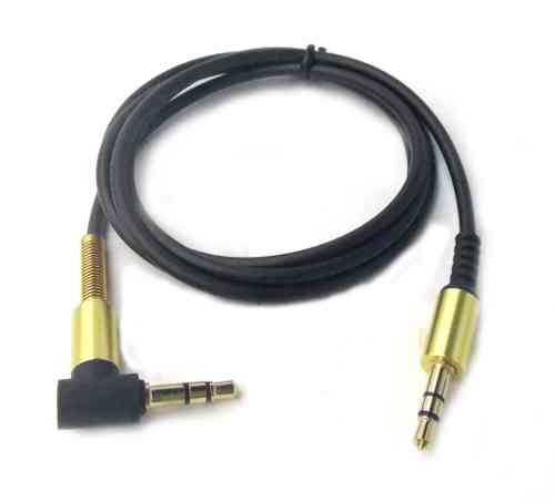 3.5mm Stereo Plug to 3.5mm R/A Stereo Plug Black 1m