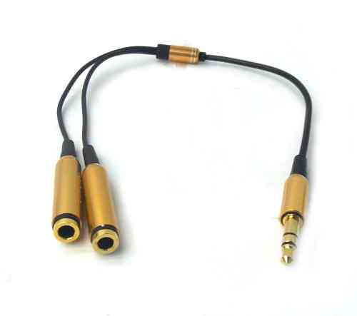 3.5mm Stereo Plug to 2x3.5mm Stereo Jack Short Cable
