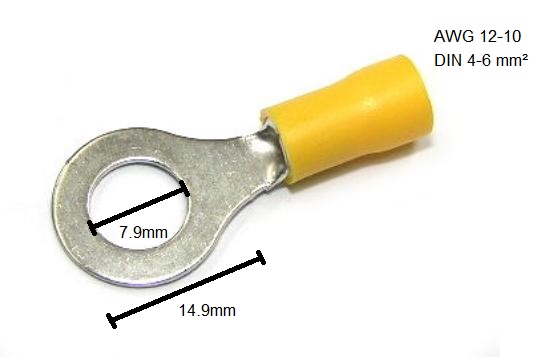 RV5.5-8 Insulated Ring Terminals