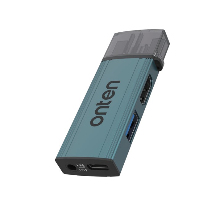 onten 5-in-1 USB-C Mini Dock (HDMI 4K30Hz + USB3.0 + PD100W + 3.5mm Audio)