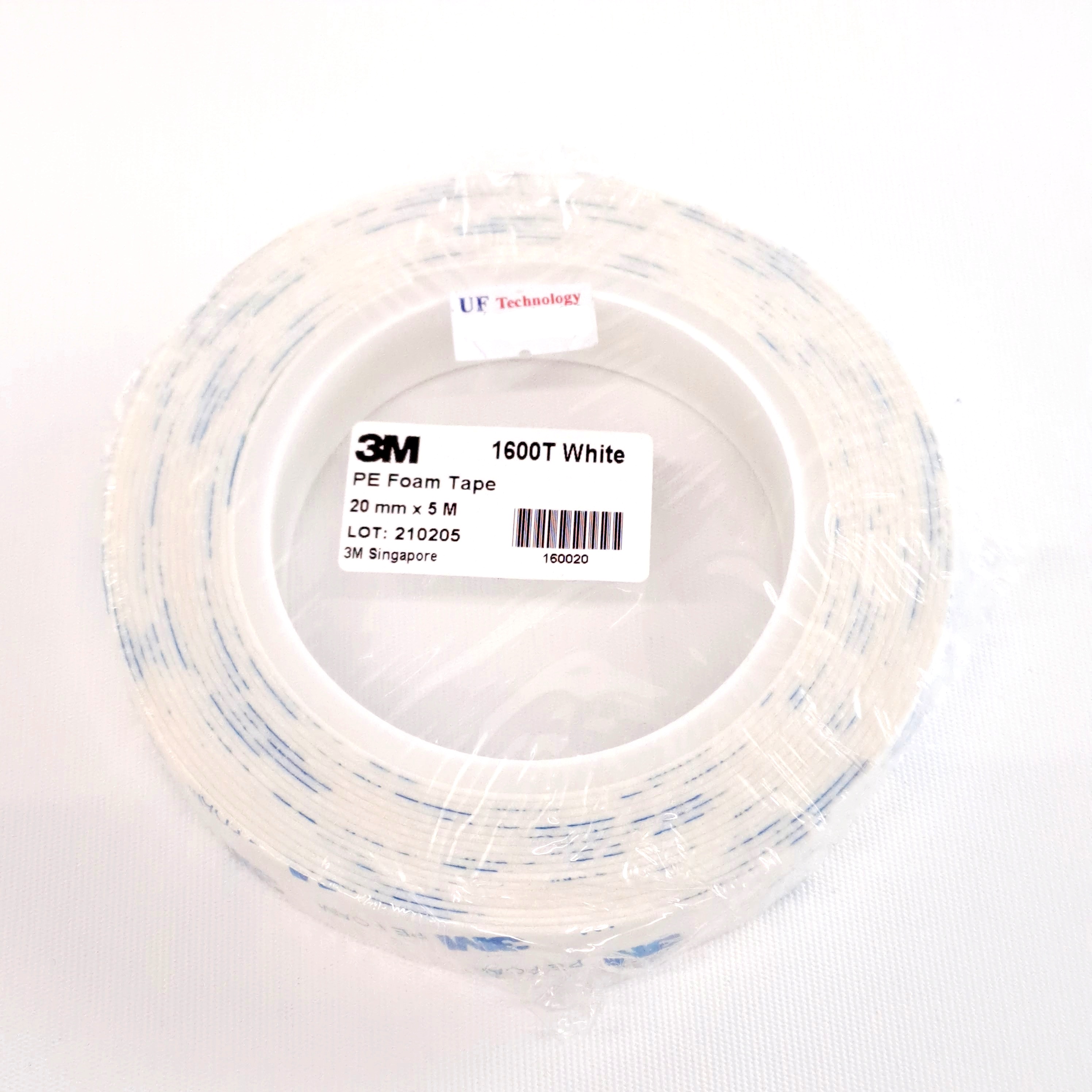 3M 1600 Foam Tape White 20mm x 5m