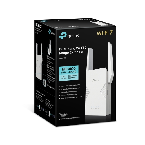 TP Link BE3600 Dual-Band Wi-Fi 7 Range Extender (2.5G Multi-Gigabit Ethernet Port)