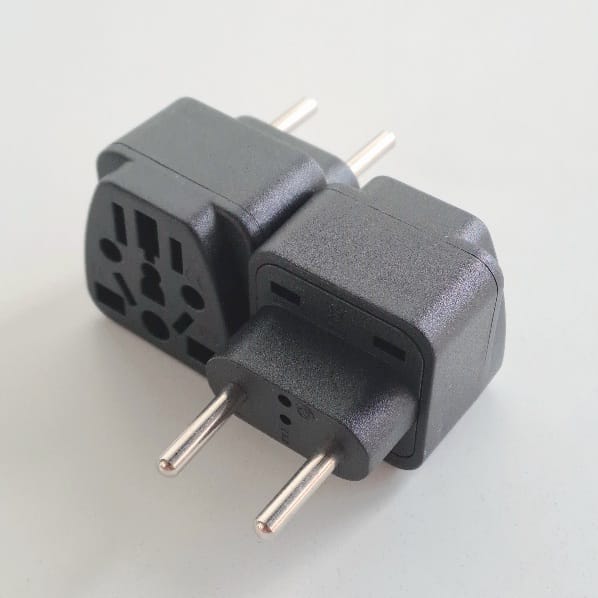 WY-9C 2 Round Pin AC Power Adaptor Black (Europe)