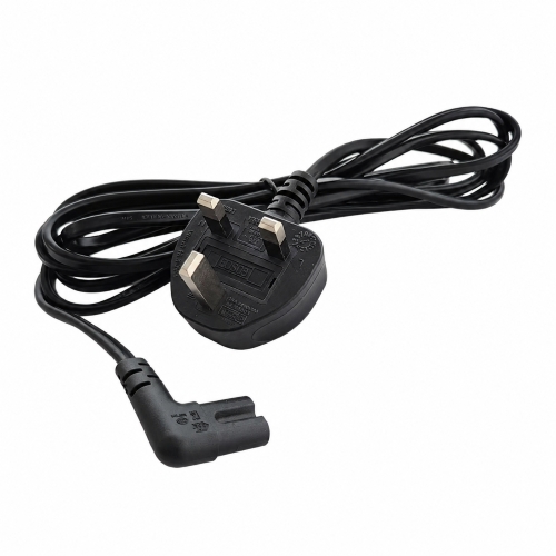 BS1363 UK 3 Pin Plug to Side Angle C7 3m (0.75mm²) with Safety Mark