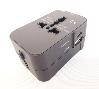 Universal Power Adaptor with 1xUSB & 1xType C Socket