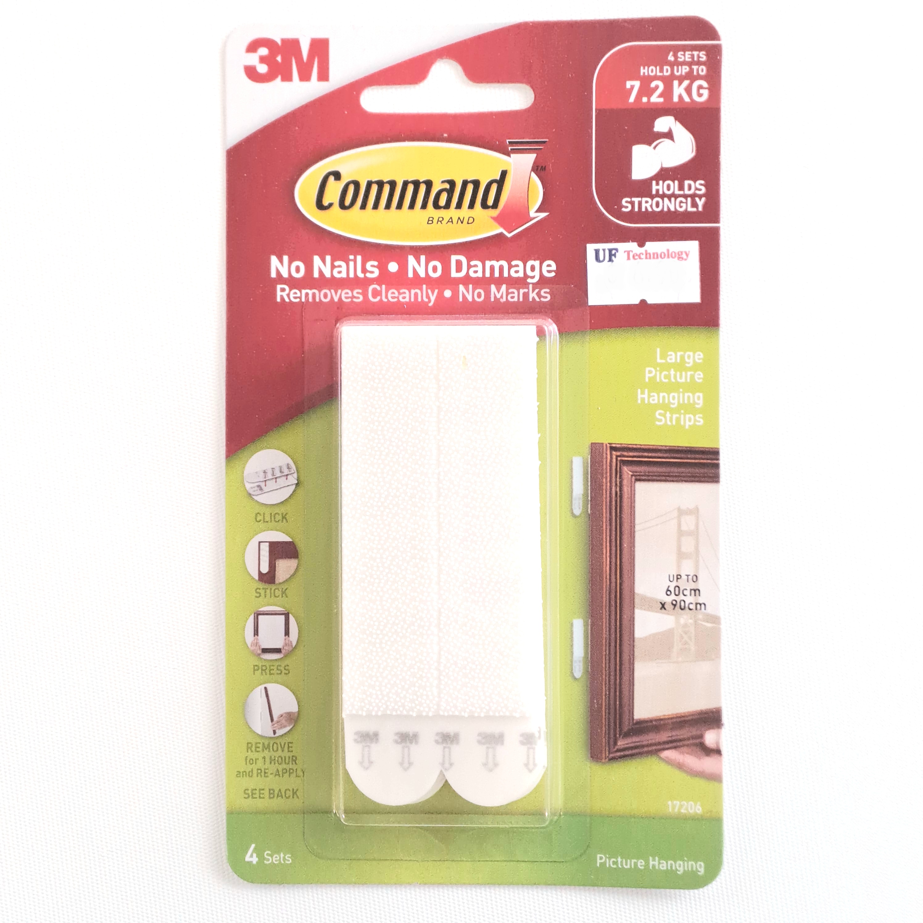 3M Command Large Picture Hanging Strips 4 Sets (22698)