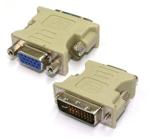 DVI 24+5 Pin Plug to HD D-Sub 15 Pin Jack Adaptor (Beige)