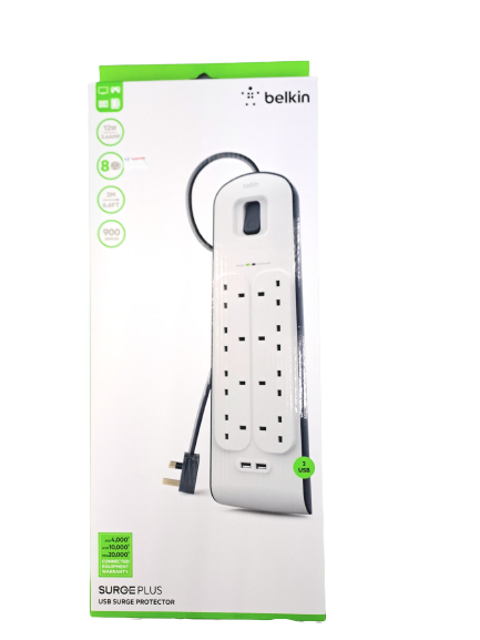Belkin 8 Outlet Surge Protection Strip w/2USB Ports