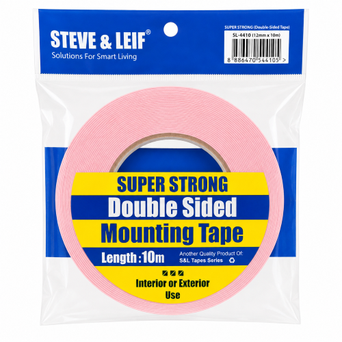 S&L Double-Sided Foam Tape 12mm x 10m, White