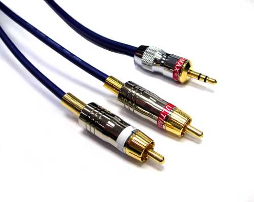 Assembly Audio Cable 3.5mm Stereo Plug to 2 RCA Male 2.5m