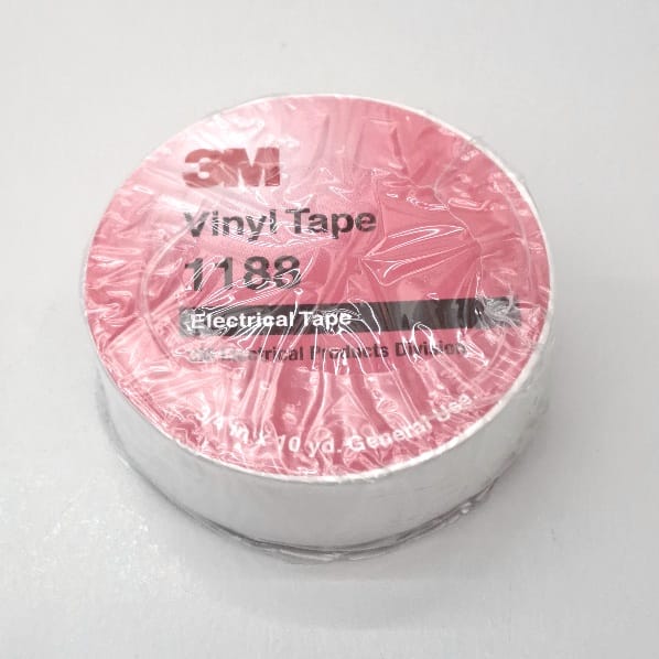 3M-1188 WHITE 3M Vinyl Tape 19mm x 10yards White