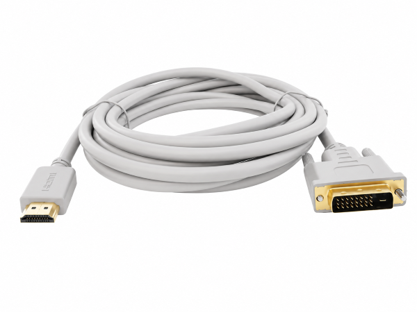 HDMI to DVI 24+1 M/M Cable Silver 5m