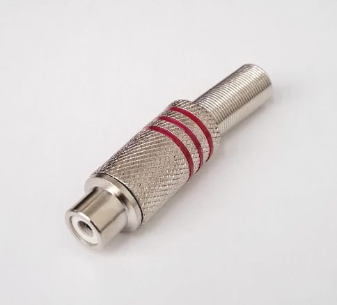 RCA Jack Silver Red with Spring 