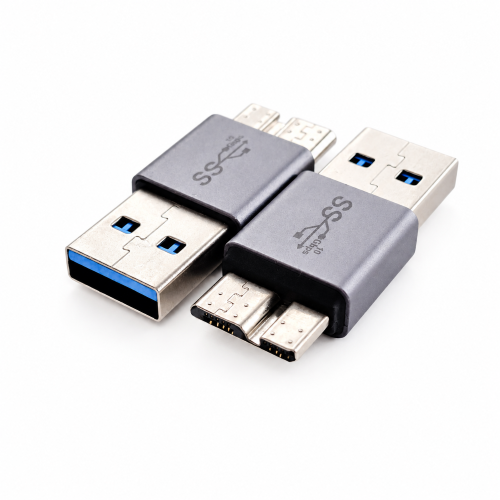 USB 3.0 Micro B Male to USB A Male Adaptor