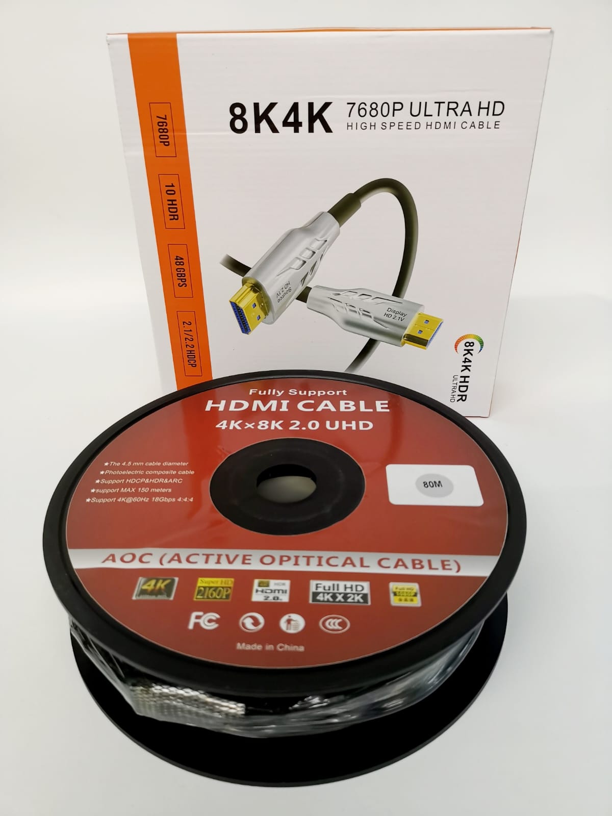 HDMI 8K 60Hz Active Optical Cable Male to Male 80m