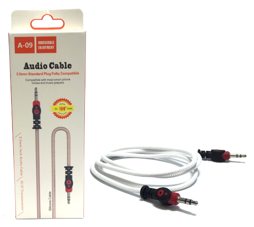 3.5mm Braided Stereo Male to Male Cable 1m