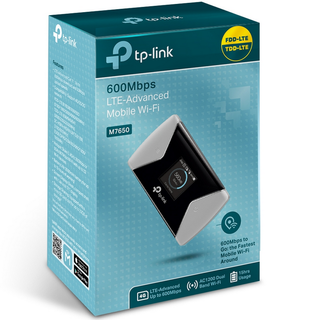 TP Link 600Mbps LTE-Advanced Mobile Wi-Fi M7650