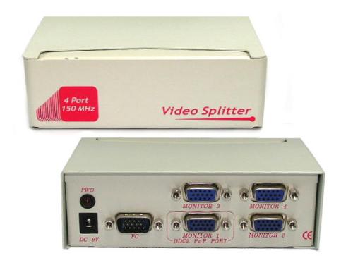 MSV 415 VGA Splitter 4 Port 150MHz
