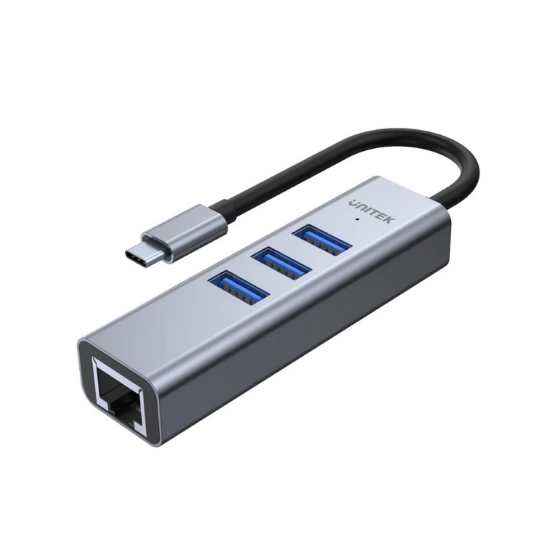Unitek 4 in 1 USB-C to Gigabit Ethernet + 3xUSB3.0 Hub