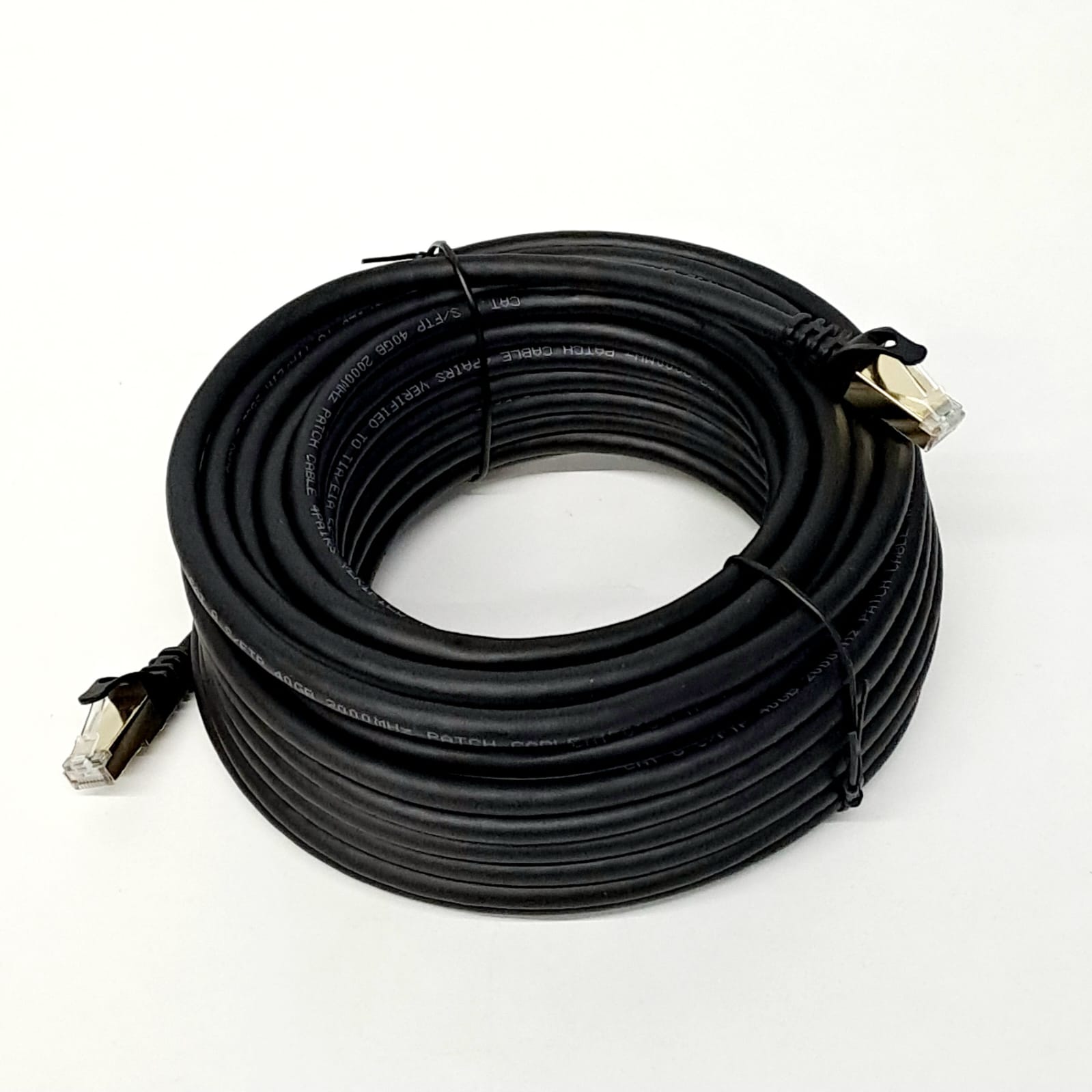 Cat 8 S/FTP 28AWG Patch Cord (Golden Shield Plug) WT-2333D Black 15m 