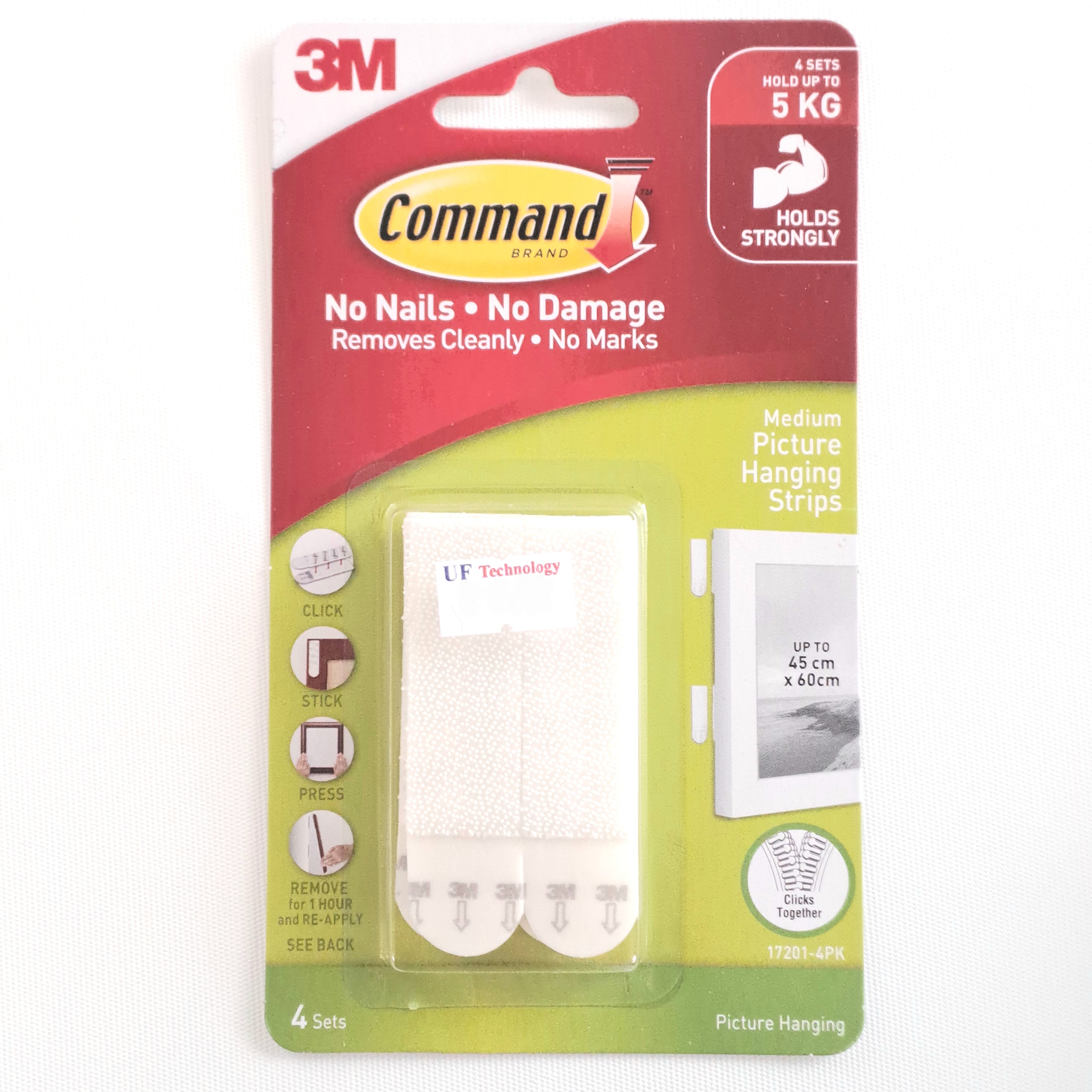 3M Command Medium Picture Hanging Strips 8 Strips/4 sets (21011)