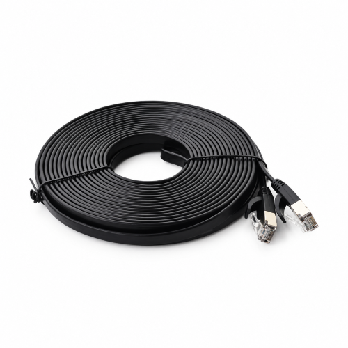 Cat 7 SSTP Flat Black 10m