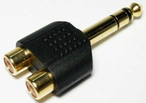 6.3mm Stereo Plug to RCA Double Jack