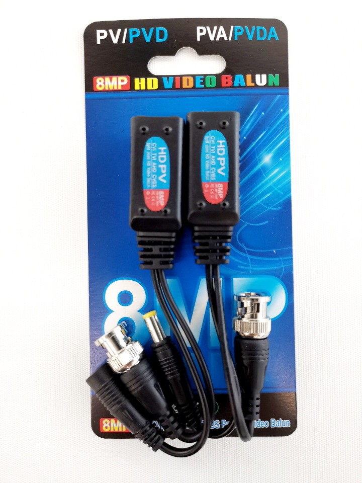 8MP HD Passive Video Balun with DC Power