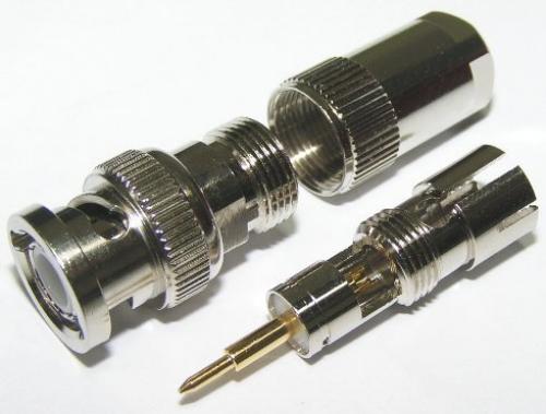 BNC Plug Clamp Lock Large 50 Ohm