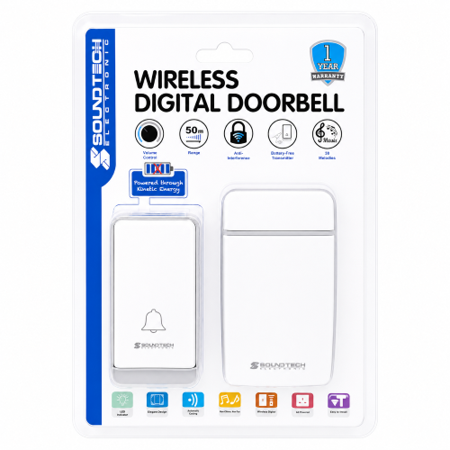 Soundtech Kinectic Wireless Digital Doorbell