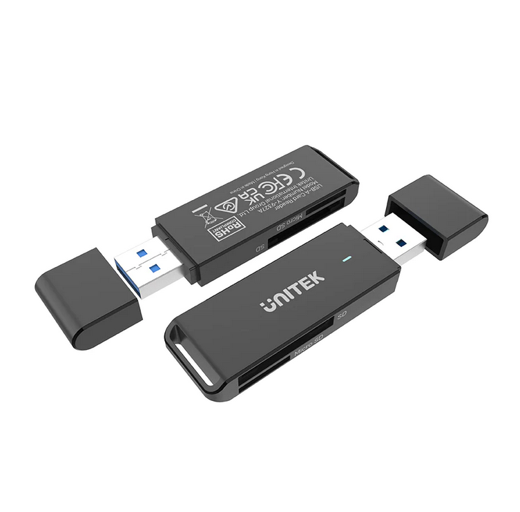 Unitek USB-A 2-in-1 Card Reader (SD + Micro SD)