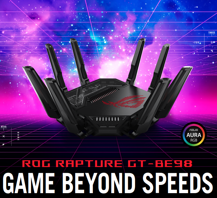 ASUS ROG Rapture GT-BE98 Quad-band WiFi 7 Gaming Router 10G