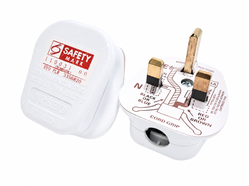 Rewirable Plug Top, w/o Neon - White