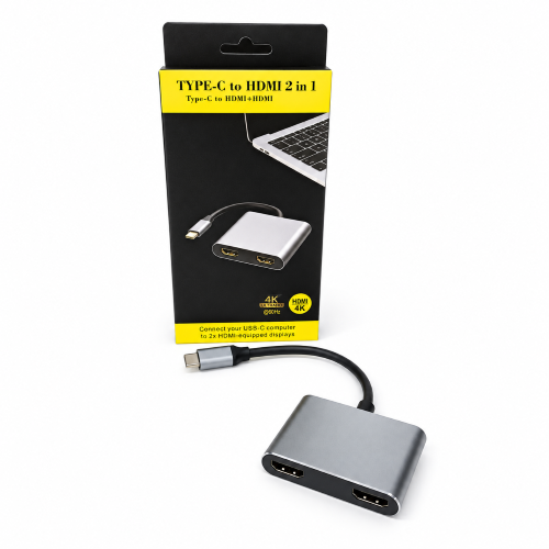 Type C to 2x4K HDMI MST Splitter/Extender