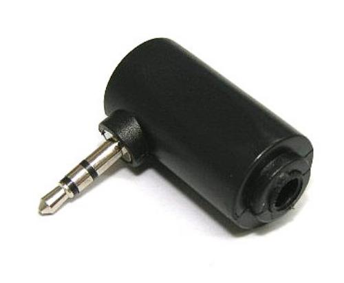 2.5mm Stereo Plug to 3.5mm Stereo Jack R/A Black