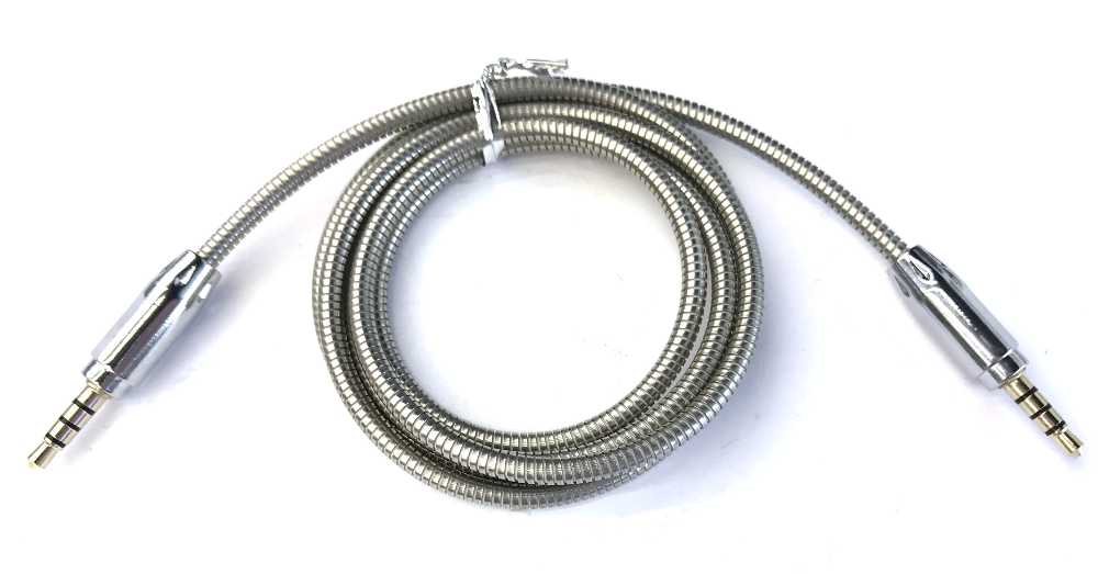 3.5mm M/M Stereo Audio Cable Metal 1m