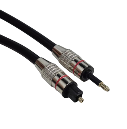 Toslink Optical 3.5mm Plug to Optical Plug Cable 1.5m (OD: 6mm)