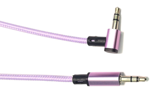 3.5mm R/A Stereo Plug to 3.5mm Stereo Plug Audio Cable Braided