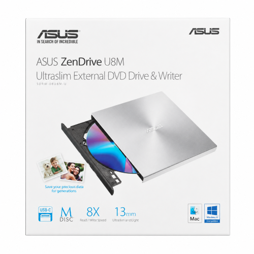 ASUS ZenDrive U8M Ultraslim External DVD Drive & Writer