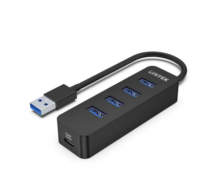 Unitek uHUB Q4 4 Ports Powered USB 3.0 Hub with USB-C Power Port