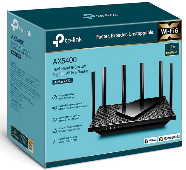 TP Link AX5400 Dual-Band Gigabit Wi-Fi 6 Router