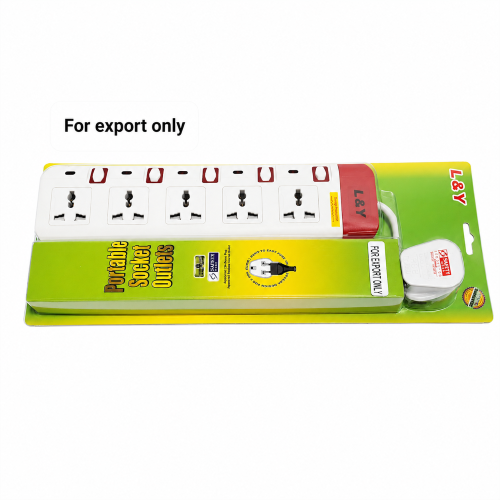 L&Y 5 Way 3pin Multi Socket-3M (for export only)
