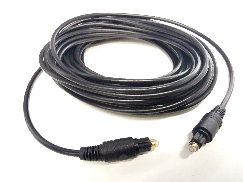 Optical Audio Toslink Plug to Plug Cable 10m (OD: 4mm)