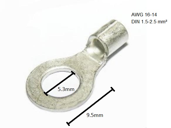 RNB2-5 Non-Insulated Ring Terminals