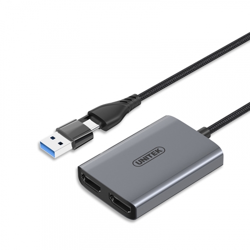 Unitek USB3.0/TYPE-C to HDMIx2 Converter