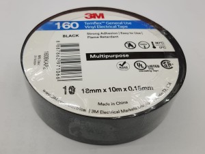3M Vinyl Tape 19mm x 10yards Black