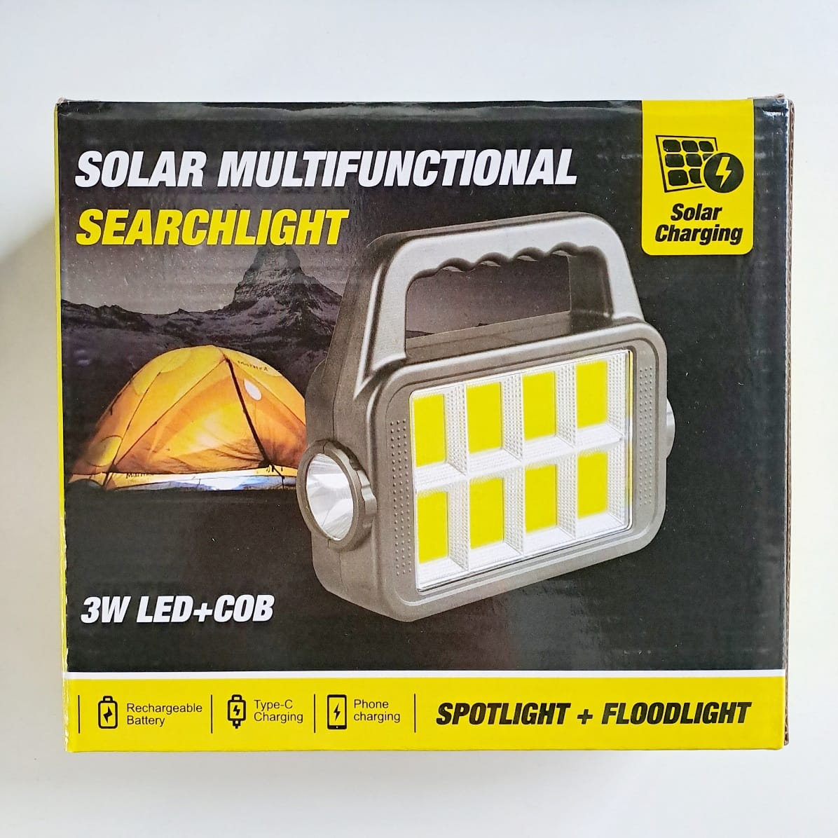 TK 2208 3W LED+COB Solar Multifunctional Searchlight
