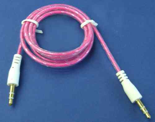 3.5mm Stereo Plug to Plug Transparent Round Cable